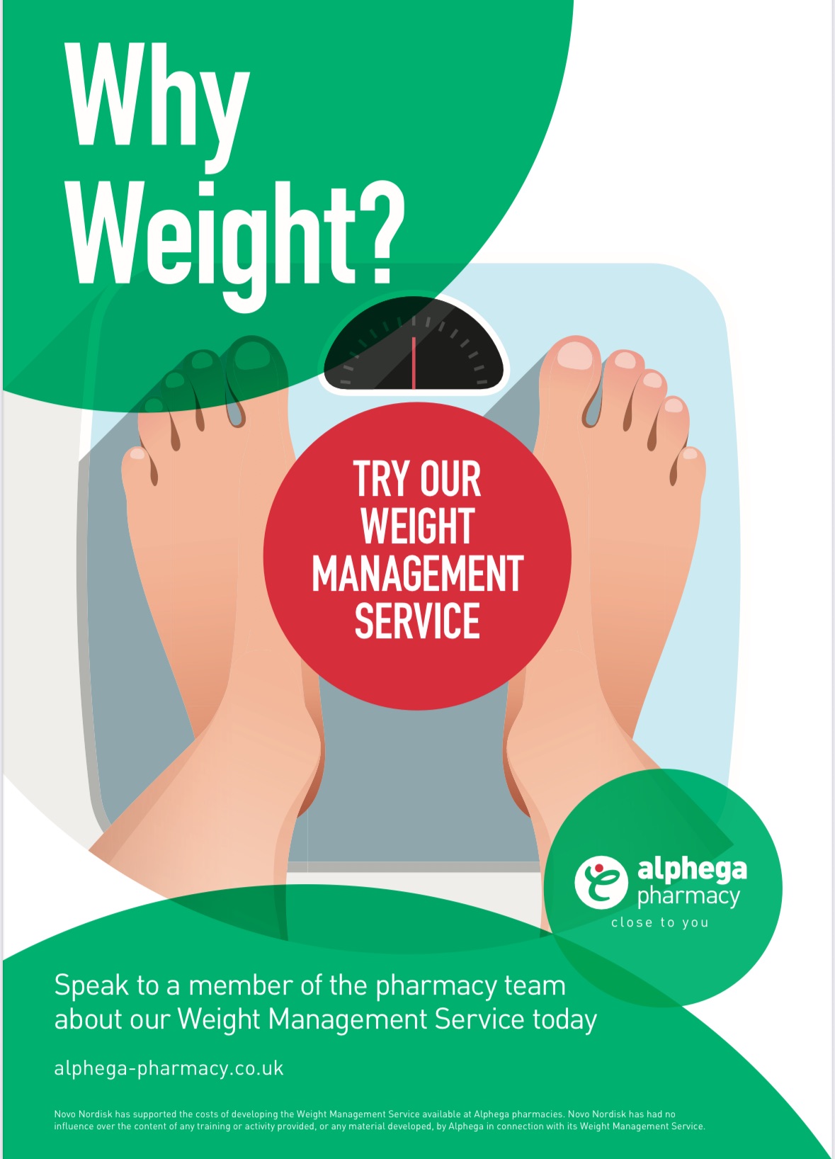 Weight Management Service poster from Alphega Pharmacy